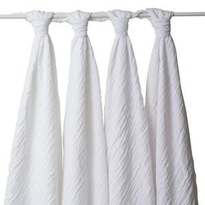 aden + anais Bedding - ADEN + ANAIS swaddle blanket set SOLID WHITE aden + anais Bedding - ADEN + ANAIS swaddle blanket set SOLID WHITE